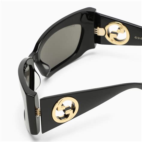 occhiali da sole gucci neri|Gucci Eyewear Occhiali Da Sole Oversize .